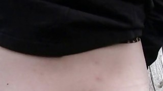 Czech brunette bangs pov outdoor Thumbnail