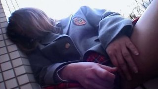 College whore Miyuki Houziyou sucks a a dick in a public toilet Thumbnail