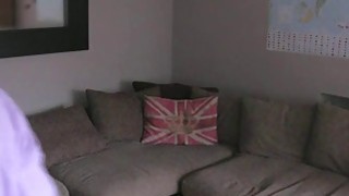 Interracial British casting on the couch Thumbnail