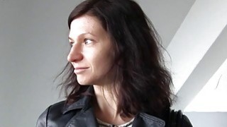Fake agent bangs hairy babe in public Thumbnail