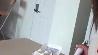 Round butt latina cutie making cookies in sexy undies Thumbnail