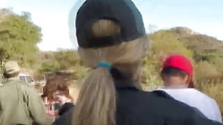 Hot border patrol sluts took guy fucked threesome Thumbnail