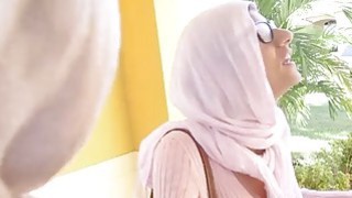 Two Arab women Julianna Vega and Mia Khalifa shared a cock Thumbnail