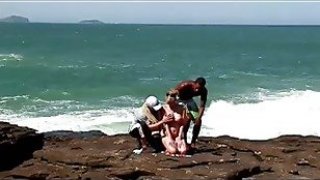 Anal on the rocks busty blonde tourist ass fucked by the locals. interracial outdoor threesome with double penetrationhuw2nkoy Thumbnail