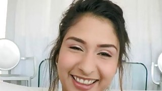 Teen Aria Spencer gives a nice BJ and fucked by huge shaft Thumbnail