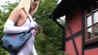 Hot french nurses in stockings play with dildo - lesbian amateur fun Thumbnail