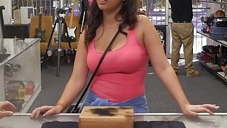 Busty lady sells wrist watch and banged at the pawnshop Thumbnail