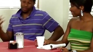 Slender black hottie Misty Stone loves big cock inside her pussy Thumbnail