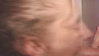 Blonde Amateur Slurps On Dick Through A Glory Hole Thumbnail