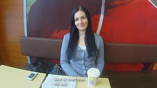 Smiley brunette thinks about it all the time Thumbnail